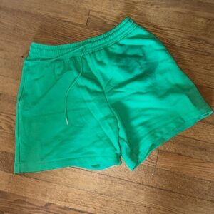 green Sweatshorts